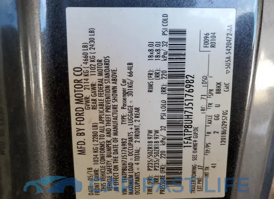 1FATP8UH7J5176982# 13