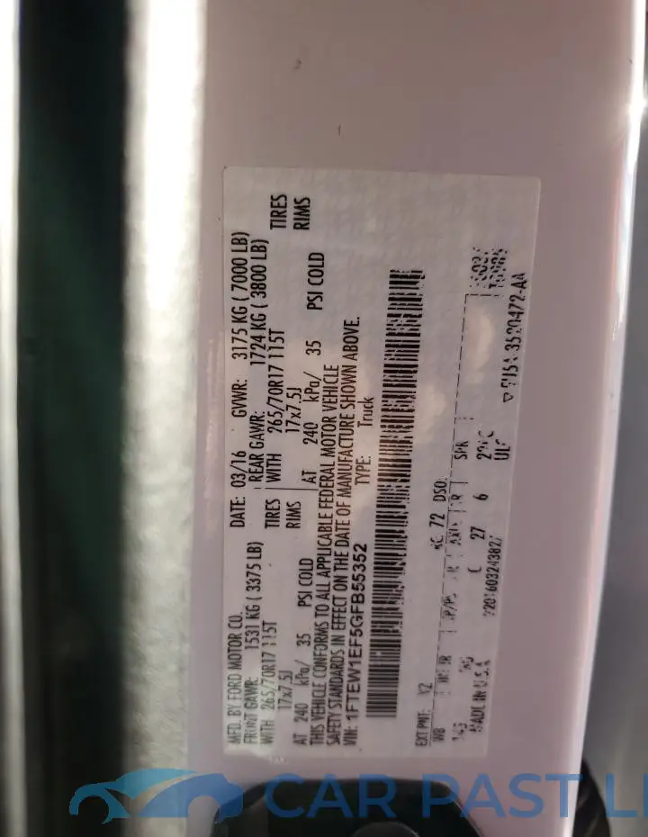 1FTEW1EF5GFB55352# 12