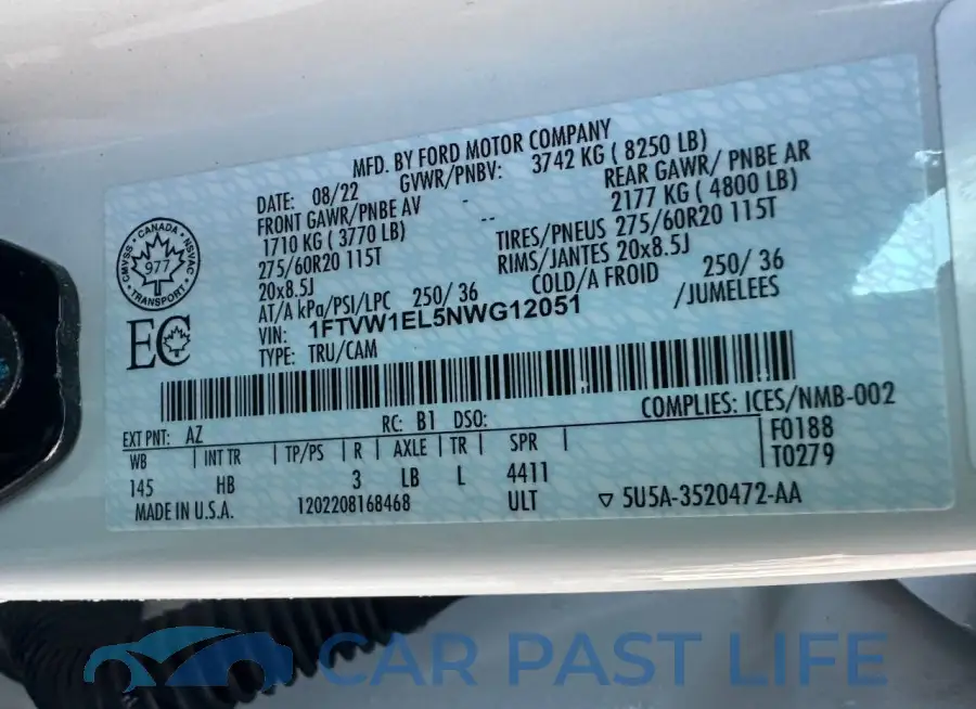 1FTVW1EL5NWG12051# 10