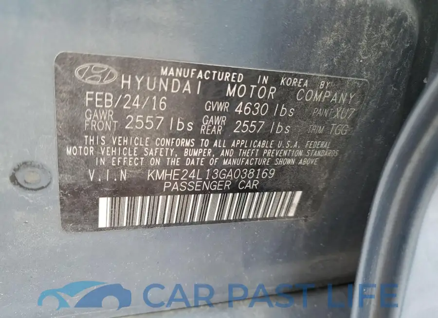 KMHE24L13GA038169# 12