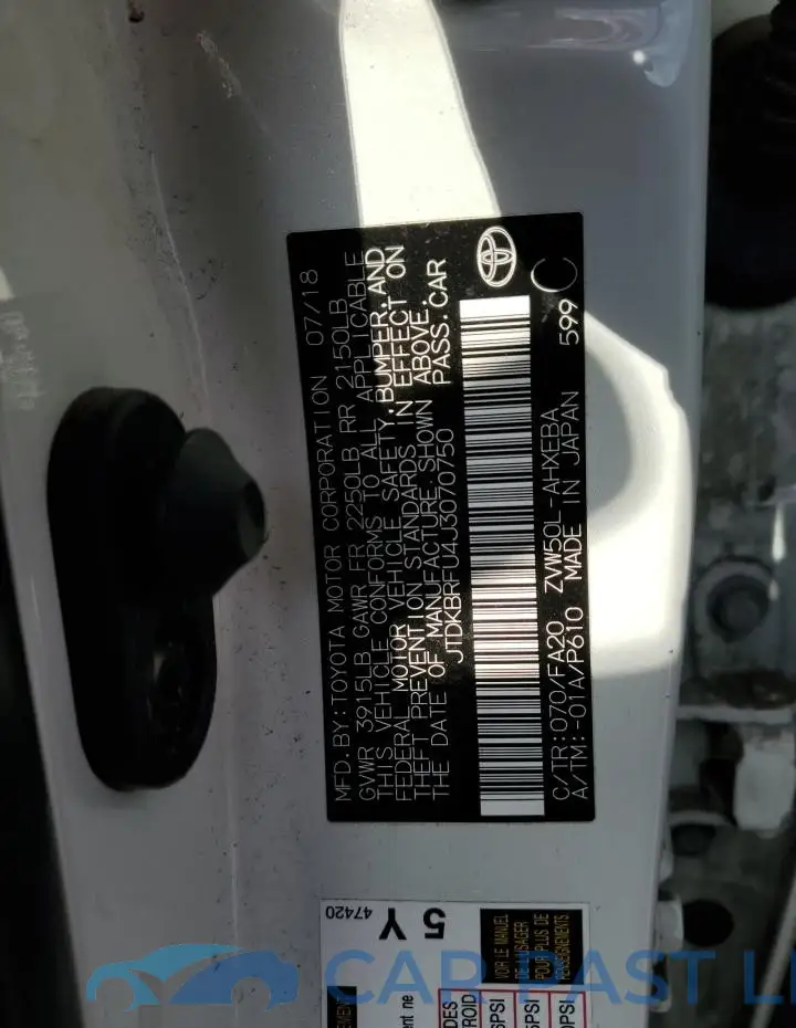 JTDKBRFU4J3070750# 12