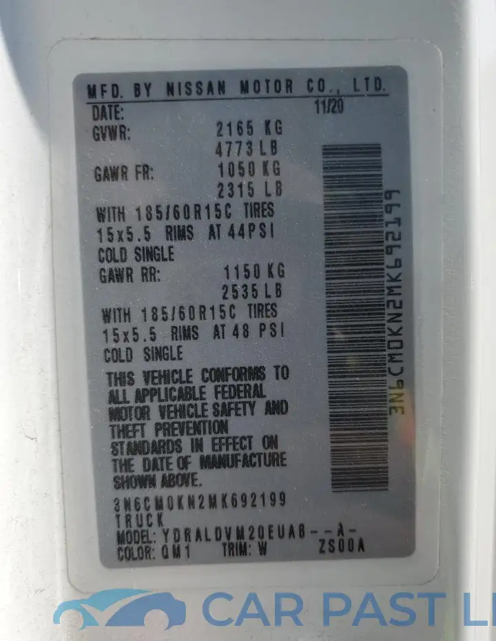 3N6CM0KN2MK692199# 12