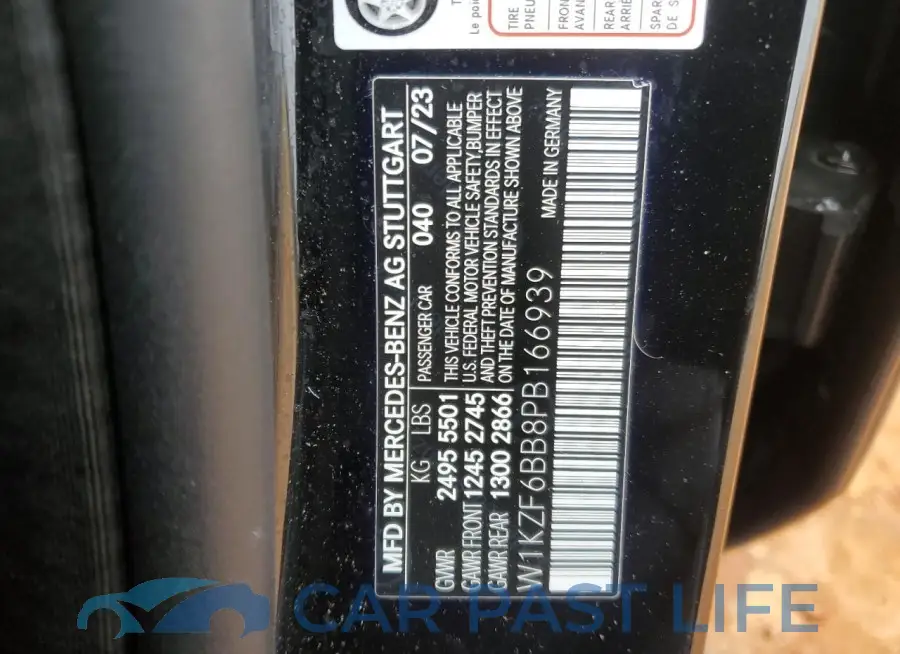W1KZF6BB8PB166939# 12