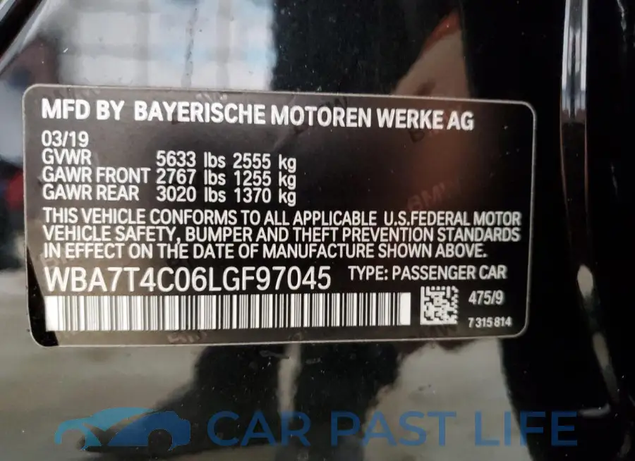 WBA7T4C06LGF97045# 12