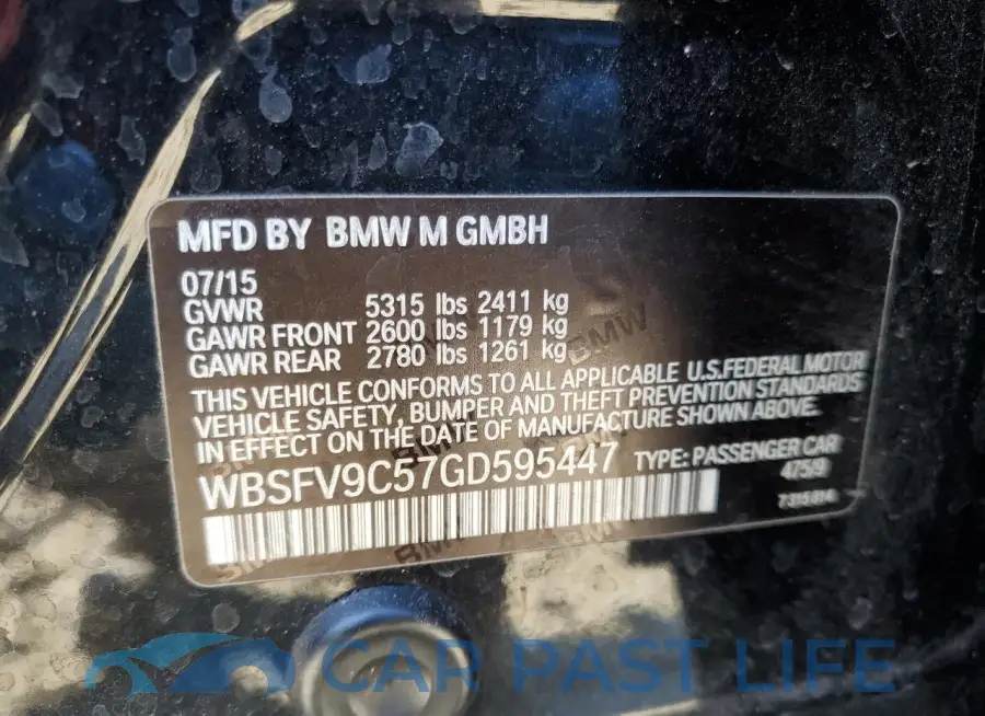 WBSFV9C57GD595447# 13