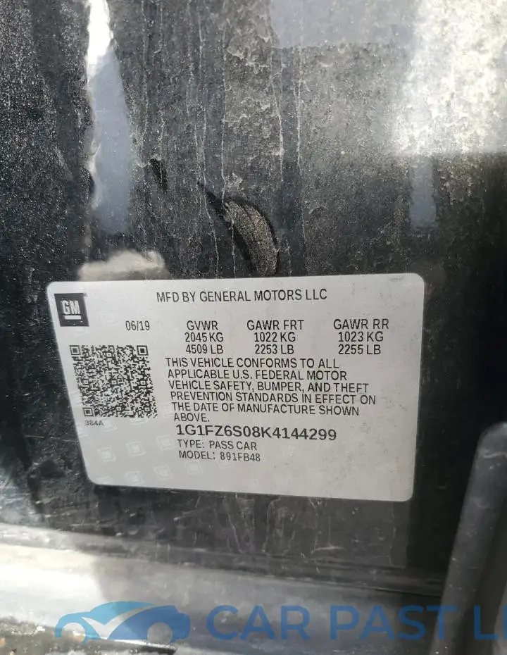 1G1FZ6S08K4144299# 12