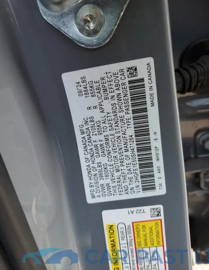 2HGFE1E50SH471264# 12