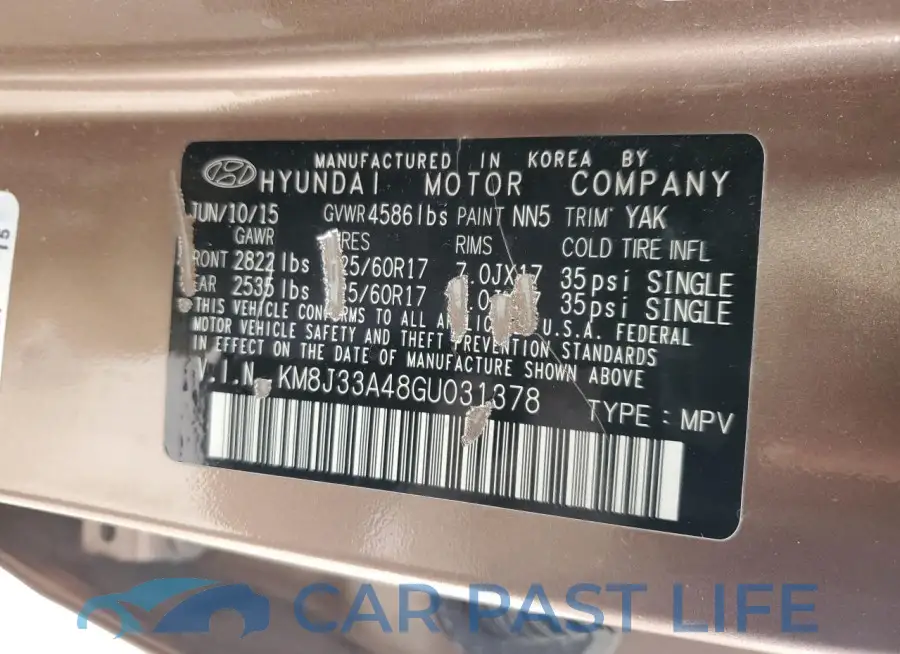KM8J33A48GU031378# 13