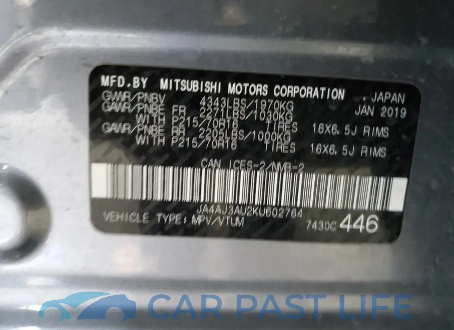JA4AJ3AU2KU602764# 14