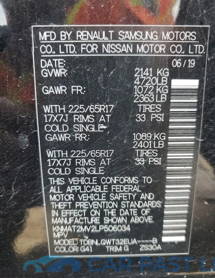 KNMAT2MV2LP506034# 14