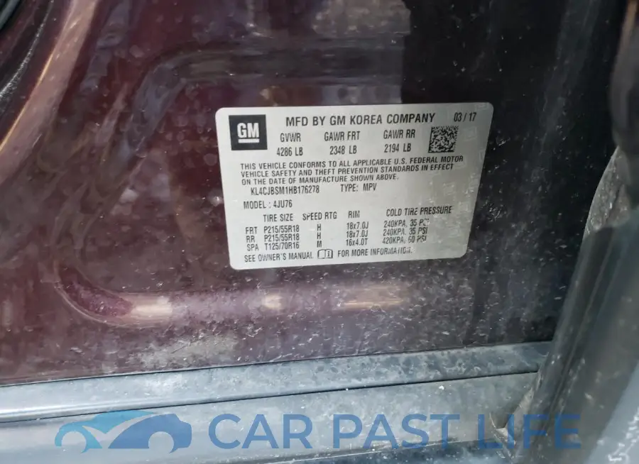 KL4CJBSM1HB176278# 13