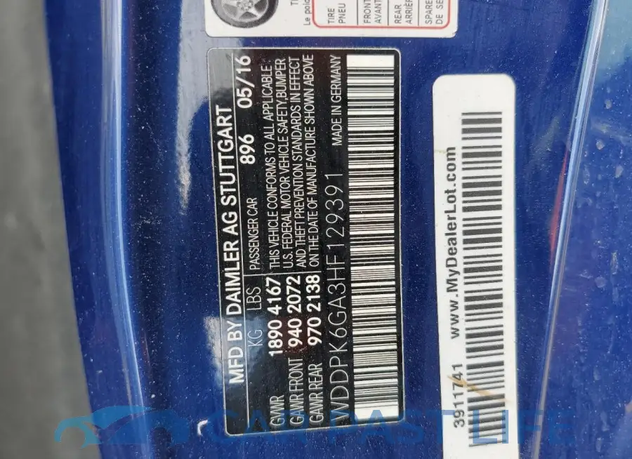 WDDPK6GA3HF129391# 12