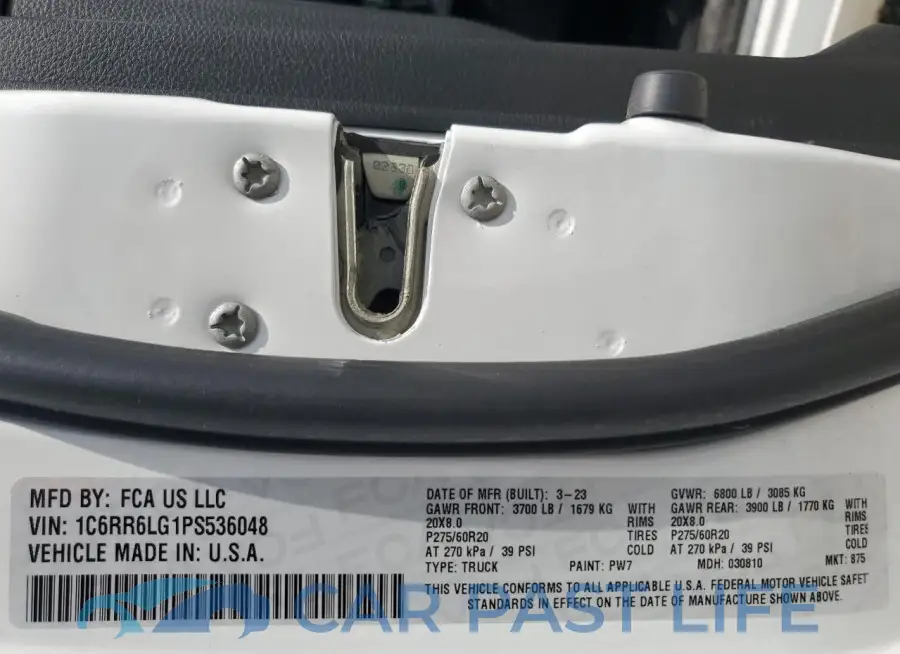 1C6RR6LG1PS536048# 12