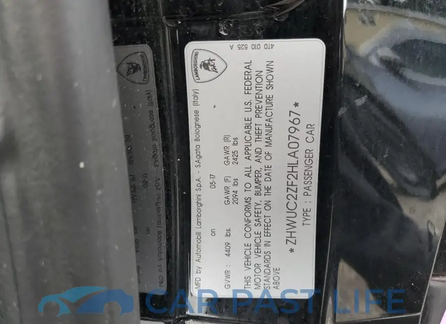 ZHWUC2ZF2HLA07967# 12
