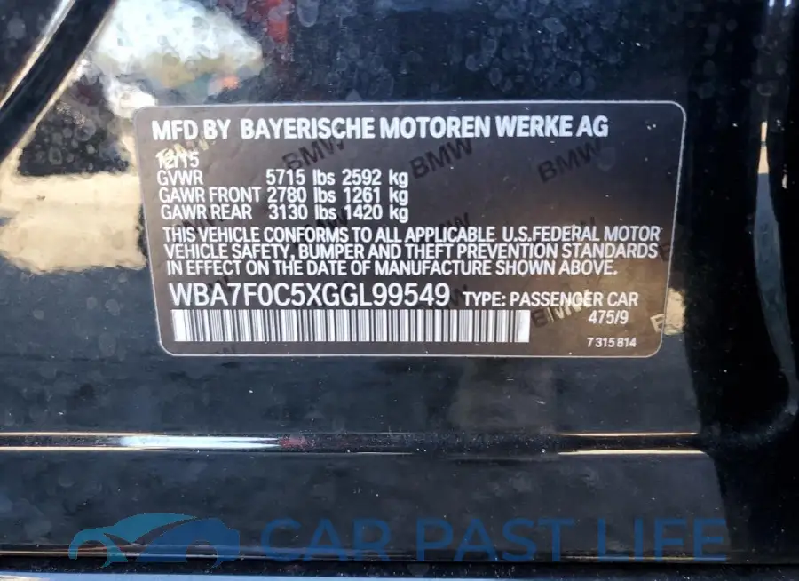 WBA7F0C5XGGL99549# 12