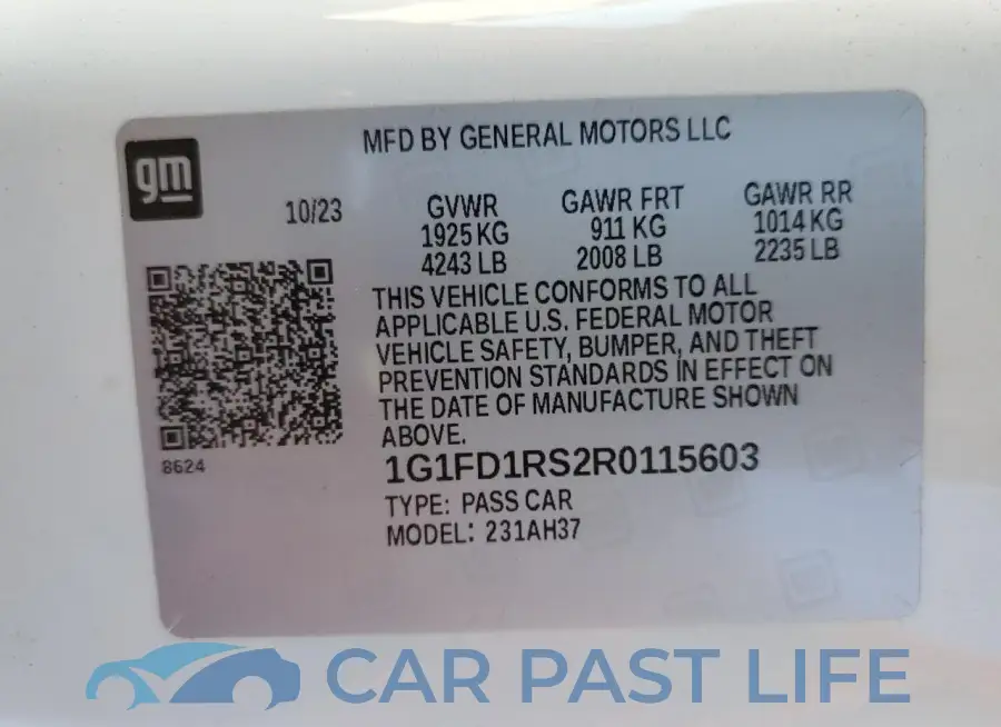 1G1FD1RS2R0115603# 12