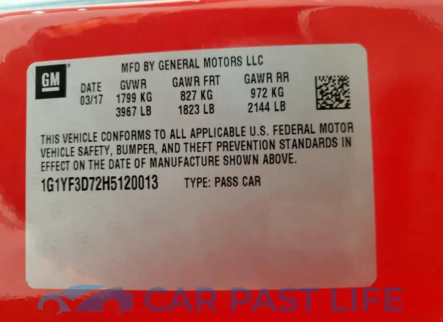 1G1YF3D72H5120013# 12