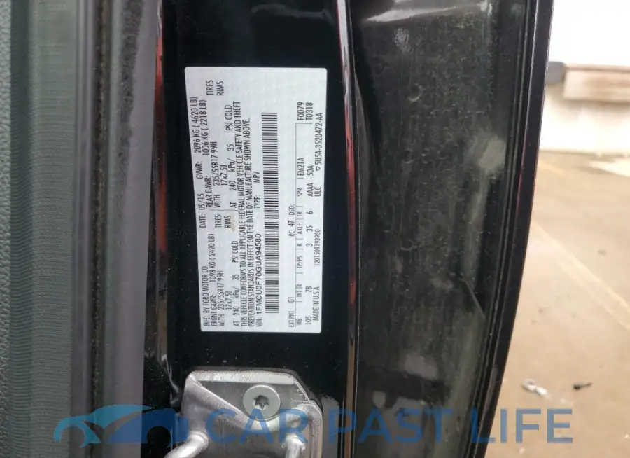 1FMCU0F70GUA94580# 13