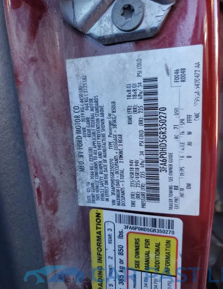3FA6P0HD5GR350270# 12