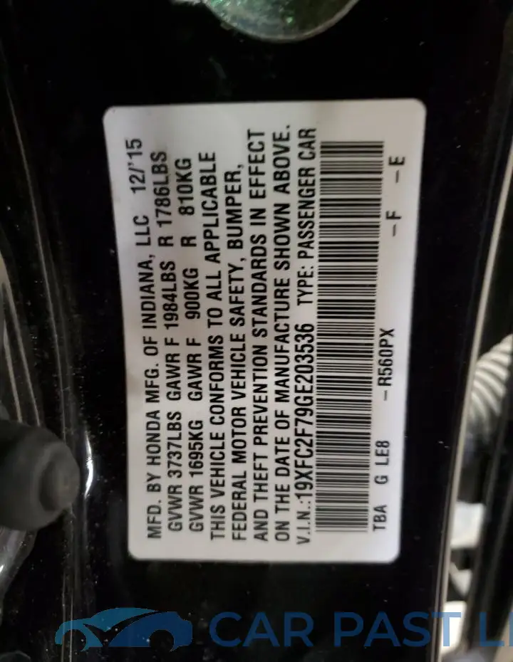 19XFC2F79GE203536# 13