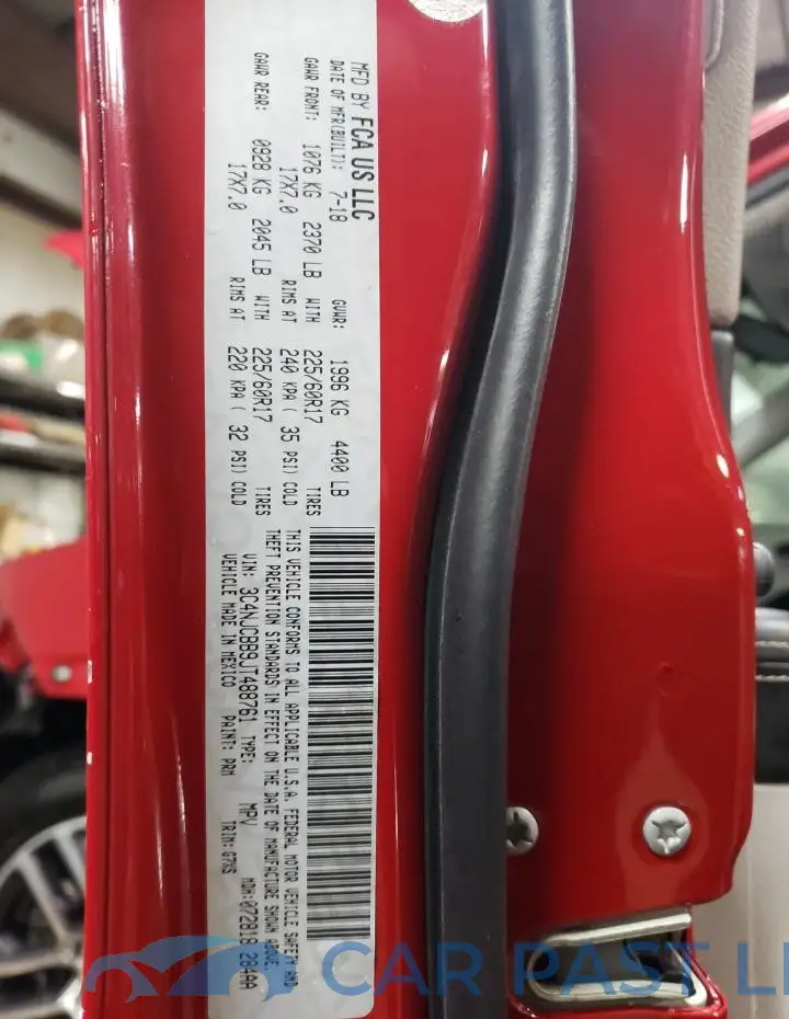 3C4NJCBB9JT488761# 12