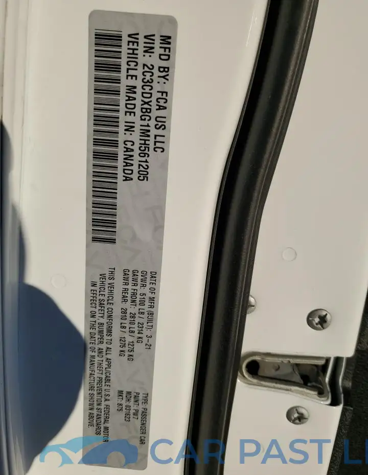 2C3CDXBG1MH561205# 12