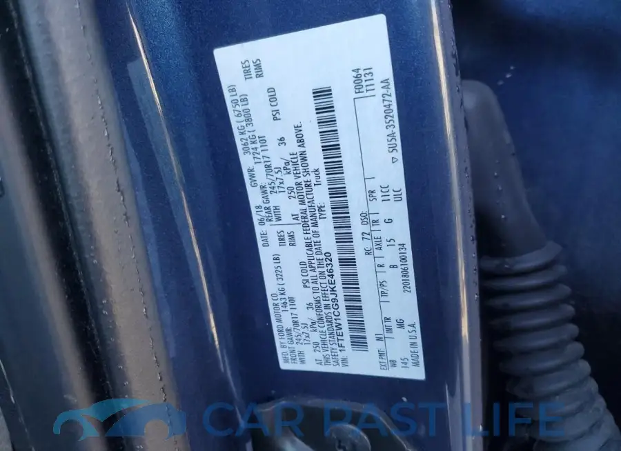 1FTEW1CG9JKE46320# 12