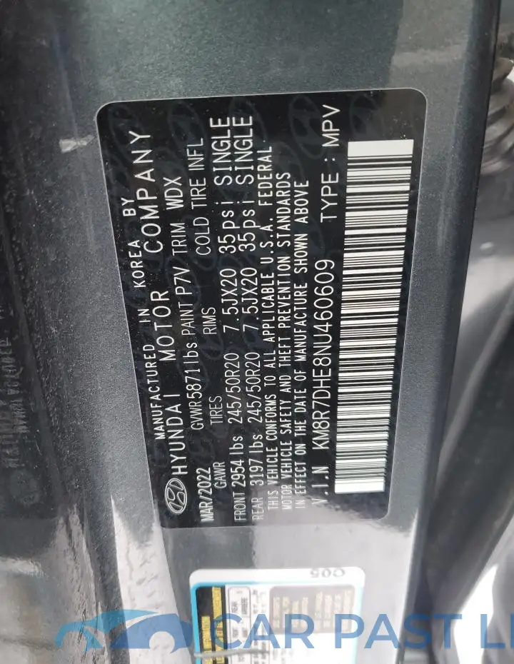 KM8R7DHE8NU460609# 14