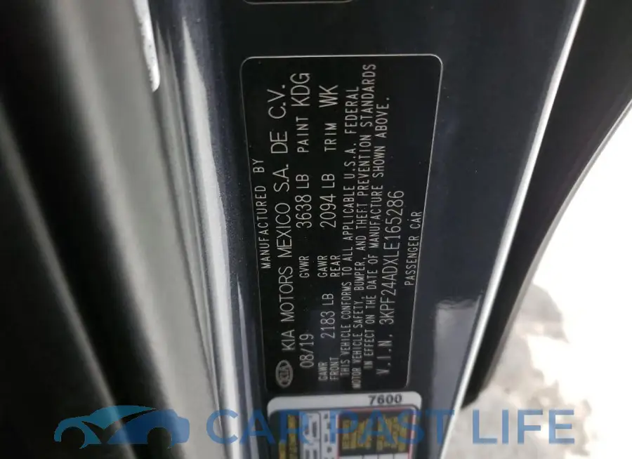 3KPF24ADXLE165286# 13