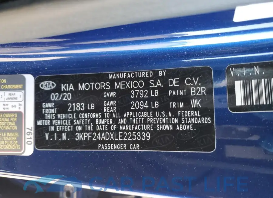 3KPF24ADXLE225339# 12