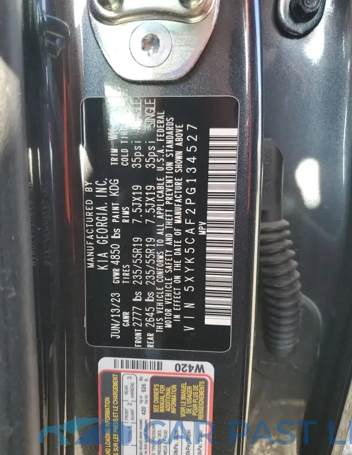 5XYK5CAF2PG134527# 14