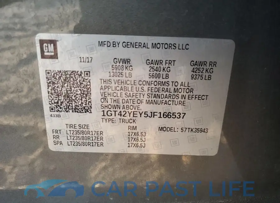 1GT42YEY5JF166537# 12