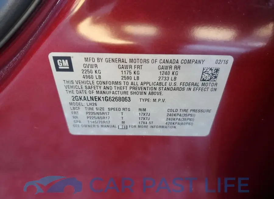 2GKALNEK1G6268063# 13