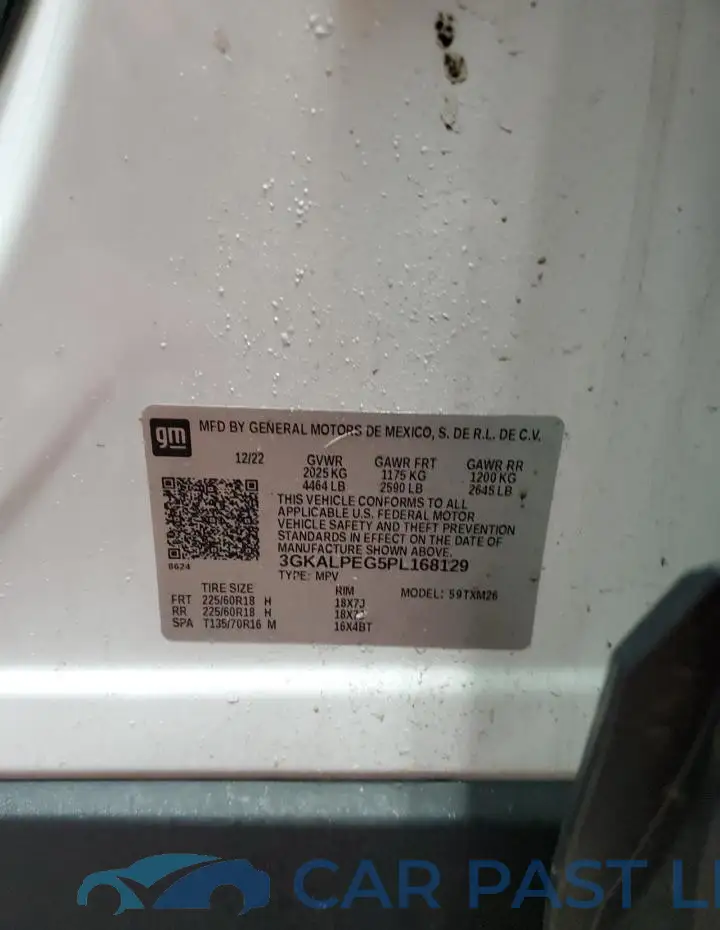 3GKALPEG5PL168129# 13