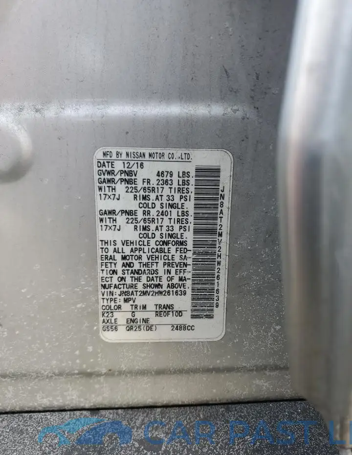 JN8AT2MV2HW261639# 13