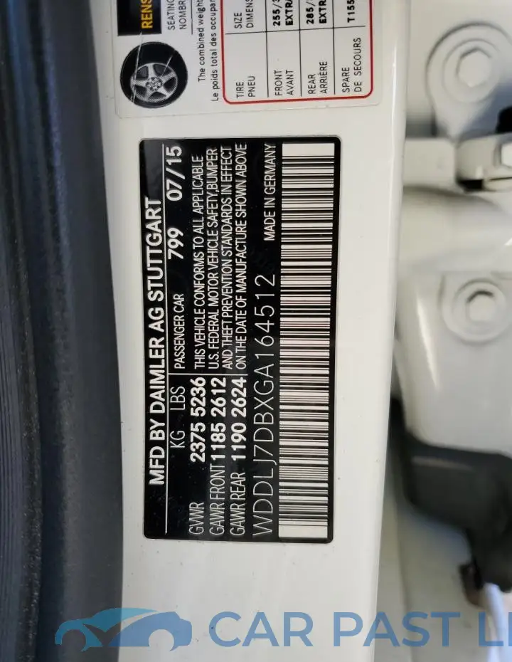 WDDLJ7DBXGA164512# 12