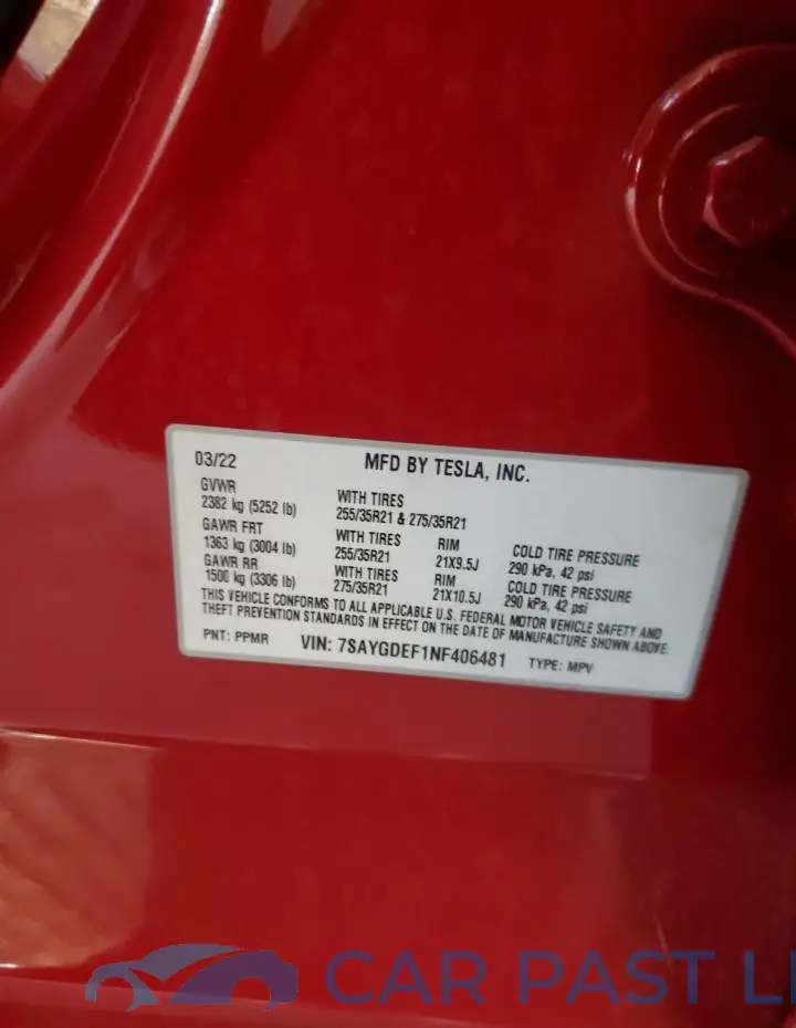 7SAYGDEF1NF406481# 13