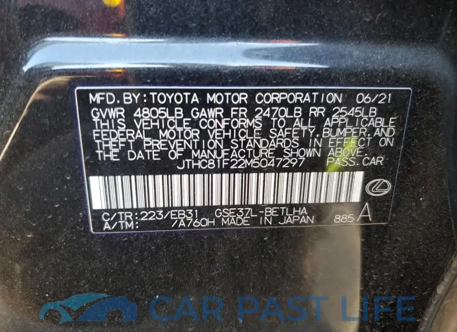 JTHC81F22M5047297# 12