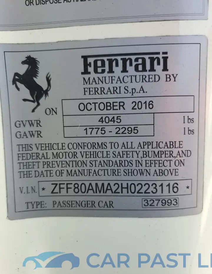 ZFF80AMA2H0223116# 12