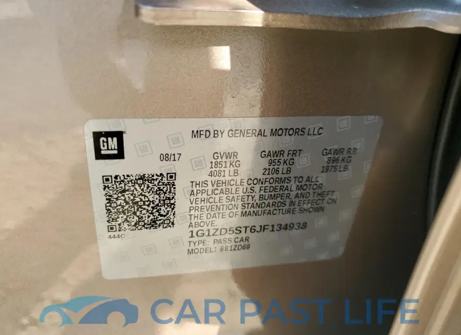 1G1ZD5ST6JF134938# 12