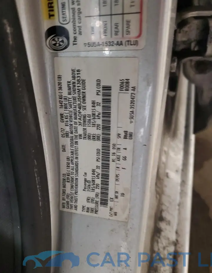 3FADP4BJ5HM138318# 12