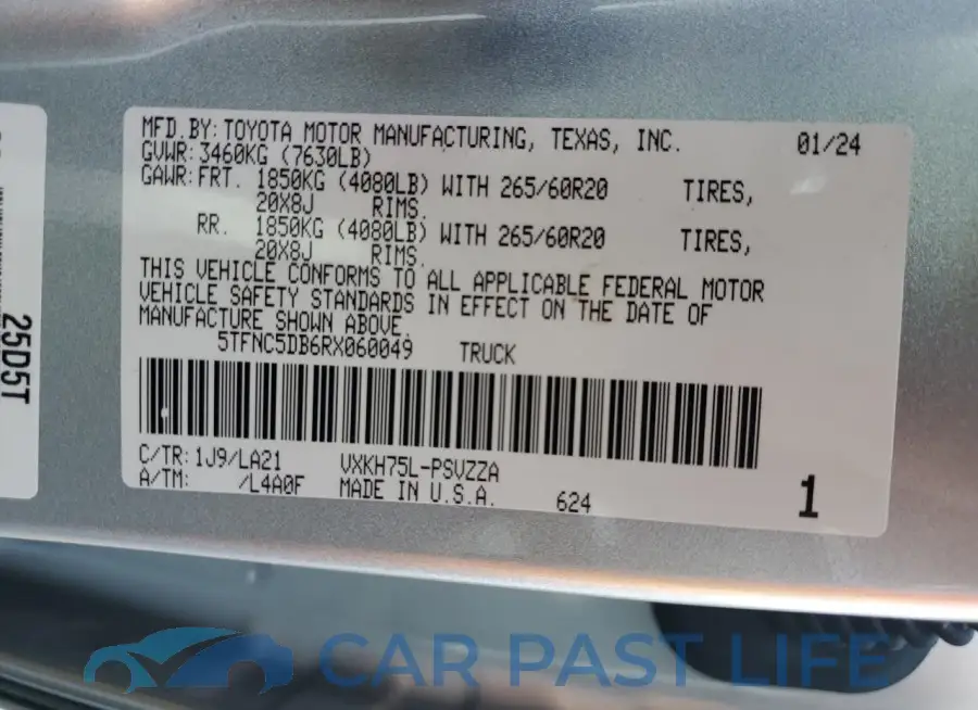 5TFNC5DB6RX060049# 12