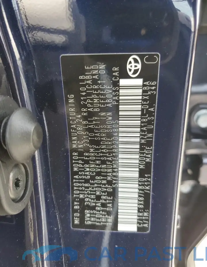 5YFB4MDE1RP204805# 12