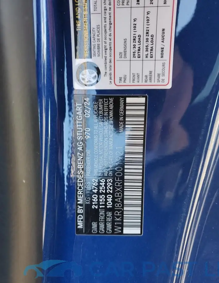 W1KRJ8ABXRF001921# 12