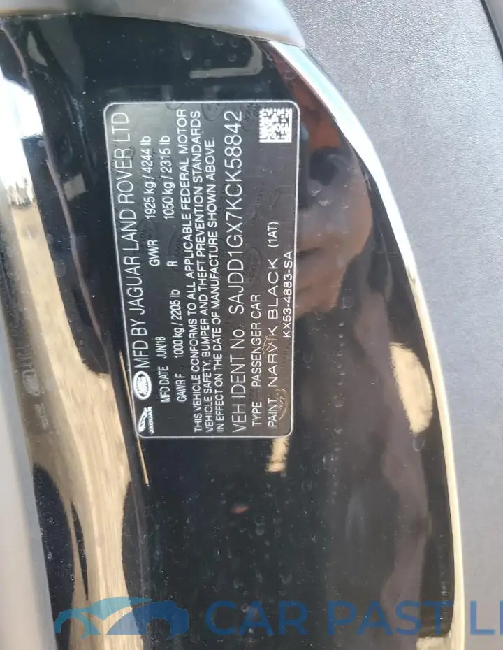 SAJDD1GX7KCK58842# 12