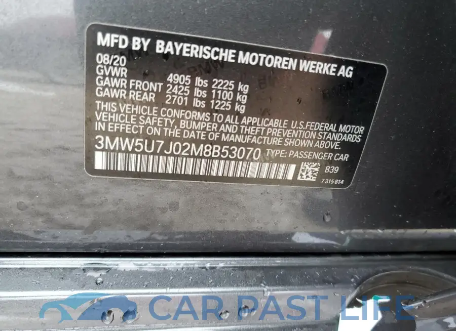 3MW5U7J02M8B53070# 12