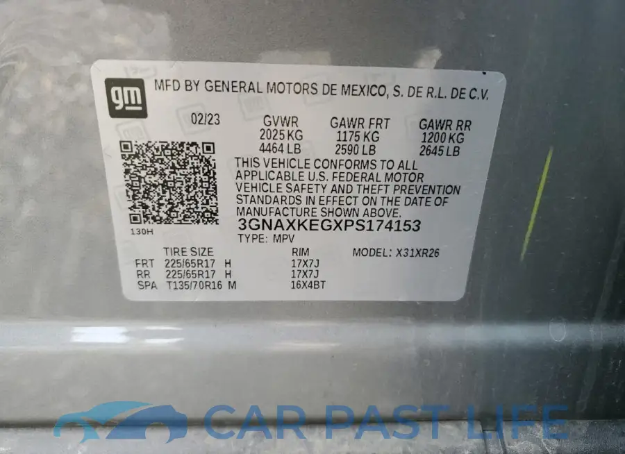 3GNAXKEGXPS174153# 13