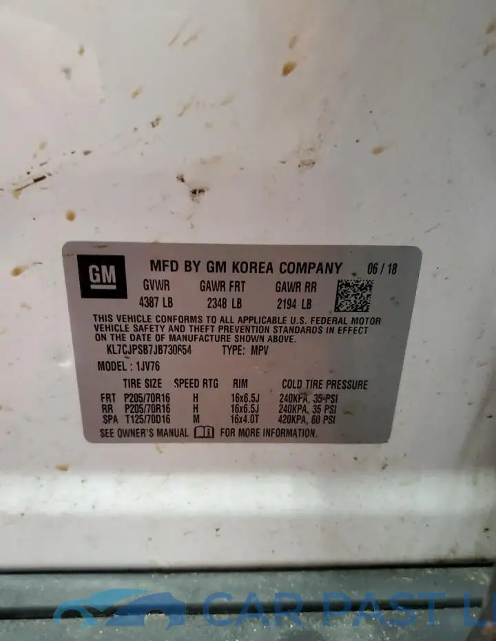 KL7CJPSB7JB730654# 13