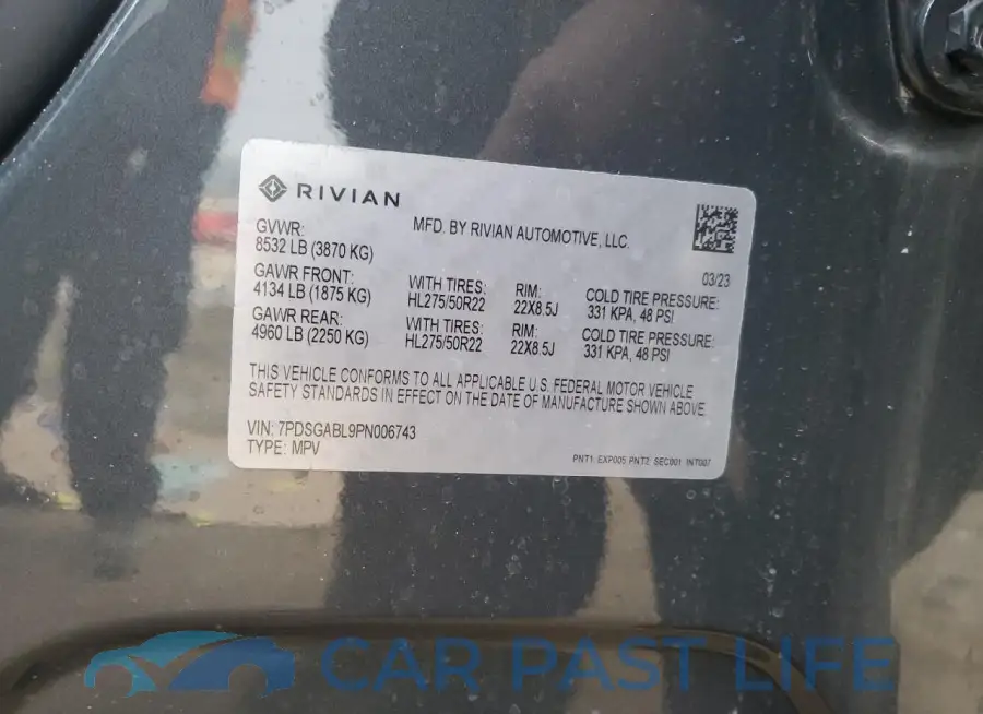 7PDSGABL9PN006743# 13