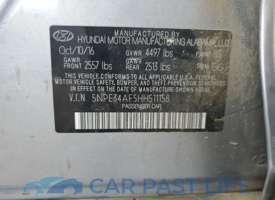 5NPE34AF5HH511158# 12